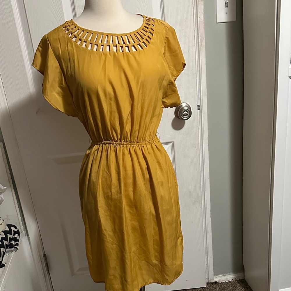 Mossimo Supply Co. Mustard Mini Dress